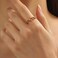 ONBRIG Dainty Rings Open Adjustable Ring Leaf Ring for Women Dainty Stackable Rings for Women Red