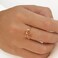 ONBRIG Dainty Rings Open Adjustable Ring Leaf Ring for Women Dainty Stackable Rings for Women Red