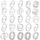 ONESING 25 Pcs Knuckle Rings for Women Stackable Rings Set Vintage Joint Rings Carved Flowers Silver