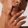 PAVOI 14K White Gold Plated Chunky Dome Ring Puffy Dome Stackable Rings Womens Chunky Ring Size 8