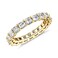 PAVOI 14K Yellow Gold Plated Rings SquareCut Cubic Zirconia Love Ring 3mm Stackable for Women Size 6