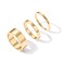 PAVOI 18K Yellow Gold Plated Rings Gold Stacking Rings for Women Size 5