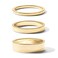 PAVOI 18K Yellow Gold Plated Rings Gold Stacking Rings for Women Size 5