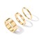 PAVOI 18K Yellow Gold Plated Rings Gold Stacking Rings for Women Size 5