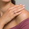 PAVOI Womens Gold Plated Adjustable White Opal Stacking Ring YellowGreen