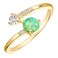 PAVOI Womens Gold Plated Adjustable White Opal Stacking Ring YellowGreen