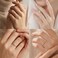 PLOMFOV Silver Plate Stacking Rings Set for Women CZ Heart Simple Cute Stackable Rings Dainty Trendy Statement Rings Plain Band Size Silver 8