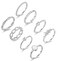PLOMFOV Silver Plate Stacking Rings Set for Women CZ Heart Simple Cute Stackable Rings Dainty Trendy Statement Rings Plain Band Size Silver 8