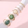 Rrdaily Boho Knuckle Ring Sets for WomenGold Green Gem Stackable Rings Vintage Green Knuckle Gems Rings Good Luck Midi Finger Rin Aesthetic Statement Thumb Ring Set Jewelry A