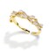 Sonateomber Gold White Bow Adjustable Eternity Promise Ring for Women Trendy Cute Rhinestone Diamond Cubic Zirconia Open Stackable Ring Prom Bridal Wedding Finger Statement Jewelry Gift