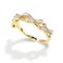 Sonateomber Gold White Bow Adjustable Eternity Promise Ring for Women Trendy Cute Rhinestone Diamond Cubic Zirconia Open Stackable Ring Prom Bridal Wedding Finger Statement Jewelry Gift