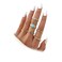 Stringex Gold Turquoise Rings for WomenVintage Bohemian Statement Ring Set Trendy Green Stone Stackable Western RingsBoho Everyday Jewelry Accessories GiftsGold1