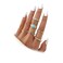 Stringex Gold Turquoise Rings for WomenVintage Bohemian Statement Ring Set Trendy Green Stone Stackable Western RingsBoho Everyday Jewelry Accessories GiftsGold1
