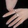 TUCEWP 3Pcs Y2k Rings for Women Star Moonstone Rhinestones Statement Rings Punk Grunge Goth Chunky Rings Adjustable Open Ring Set Fashion Irregular Silver Stacking Thumb Rings Christmas Birthday Gift