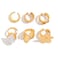 VRNGI Chunky Rings for Women Adjustable Thick Rings Set Trendy Statement Stackable Ring for Women Chunky Jewlery Irregular Dome Flower Finger Knkuckle Thumb Ring