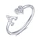 WFYOU Heart Initial Ring for Women Silver Rose Gold Plated Heart Capital Letter Initial Ring Stackable Rings for Women Adjustable Alphabet Letter Rings Jewelry Gifts