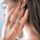 WFYOU Heart Initial Ring for Women Silver Rose Gold Plated Heart Capital Letter Initial Ring Stackable Rings for Women Adjustable Alphabet Letter Rings Jewelry Gifts