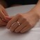 WFYOU Heart Initial Ring for Women Silver Rose Gold Plated Heart Capital Letter Initial Ring Stackable Rings for Women Adjustable Alphabet Letter Rings Jewelry Gifts