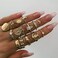 YOOESTORES82 15Pieces Stackable Knuckle Ring SetVintage Rhinestone Stacking Joint Ring Midi Finger Rings for Women
