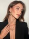 Barzel 18k Rose Gold Plated Cubic Zirconia Double Cross Ring Rose Gold 7
