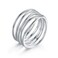 Barzel 18K White Gold Plated Statement Ring For Women Rhodium 10