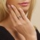 Barzel 18K White Gold Plated Statement Ring For Women Rhodium 10
