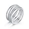 Barzel 18K White Gold Plated Statement Ring For Women Rhodium 10
