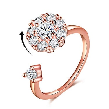 Bling Toman Women Cubic Zirconia Ring Rings for Women Sterling Silver Ring Wedding Band Rings Gift Ring Sterling Silver Rings Size 79Rose Gold Band Ring