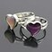 Caiyao Love Heart Bear Dinosaur Color Change Ring Mood Emotion Temperature Adjustable Index Ring for WomenHeart