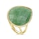 LDADAN Crystal Ring for Women Natural Rose Quartz Green Fluorite Ring for Her Teardrop Shape Gemstone Ring Boho Ring for Gift Handmade rose quartz Jewelry Gold Adjustable Ring Green Strawberry Quartz
