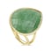 LDADAN Crystal Ring for Women Natural Rose Quartz Green Fluorite Ring for Her Teardrop Shape Gemstone Ring Boho Ring for Gift Handmade rose quartz Jewelry Gold Adjustable Ring Green Strawberry Quartz