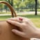DALEGEM Natural Red Jade Agate Stone RingS925 Sterling Silver Edged with Flower Vine Genuine Gemstone Turkey Ring Jewelry for Women StoneC 8