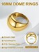 GoldChic GOLDCHIC JEWELRY Chunky Gold Rings Statement Ring For Women16mm Dome Oversized Big Rings Size 8