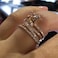 Greendou Fashion Jewelry 14k Rose Gold Plated Sterling Silver Square Champagne Zirconia Ring Size 510 6