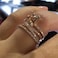 Greendou Fashion Jewelry 14k Rose Gold Plated Sterling Silver Square Champagne Zirconia Ring Size 510 6