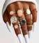 iF YOU 24 Pcs Small Gold Gem Ring Set for Women Stackable Finger Midi Rings Simple Stacking Cute Rings Pack Trendy Stuff Jewelry Gift Size 1274