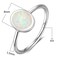 iSilver Fire Opal Sterling Silver Plain Wedding Engagement Ring 75
