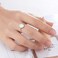 iSilver Fire Opal Sterling Silver Plain Wedding Engagement Ring 8