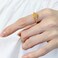 JUDE Jude Jewelers Stainless Steel Leaf Flower Signet Style Wedding Statement Promise Anniversary Engagement Ring Gold 5