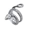 KouGeMou Silver Animal Snake Ring Snake Jewelry Stainless Steel Gothic Ring For MenWomen Size 9