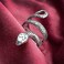 KouGeMou Silver Animal Snake Ring Snake Jewelry Stainless Steel Gothic Ring For MenWomen Size 9