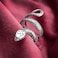 KouGeMou Silver Animal Snake Ring Snake Jewelry Stainless Steel Gothic Ring For MenWomen Size 9