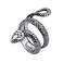 KouGeMou Silver Animal Snake Ring Snake Jewelry Stainless Steel Gothic Ring For MenWomen Size 9