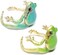 KUAUTD 2 PCS Tree Frog Ring for Women Cute Frog RingsBlue Green Frog RingAdjustable Open Creative Frogs Shaped