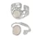 KURTCB Y2k Rings Irregular Moonstone Carnelian Opal Rings Set Grunge Agate Bud Flower Finger Rings Opening Adjustable Rings for Women White Ring