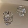 KURTCB Y2k Rings Irregular Moonstone Carnelian Opal Rings Set Grunge Agate Bud Flower Finger Rings Opening Adjustable Rings for Women White Ring