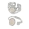KURTCB Y2k Rings Irregular Moonstone Carnelian Opal Rings Set Grunge Agate Bud Flower Finger Rings Opening Adjustable Rings for Women White Ring
