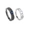 MIFYNN Matching Couple Rings Promise Engagement Set Adjustable Silver Statement Rings Valentines Day Gifts BlackWhite