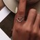MUNDELL Silver Heart Ring Simple Minimalist Heart Finger Ring for Women Wedding Engagement Statement Jewelry