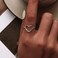 MUNDELL Silver Heart Ring Simple Minimalist Heart Finger Ring for Women Wedding Engagement Statement Jewelry